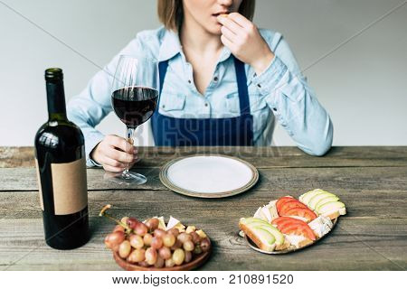 Taster Eating Cheese