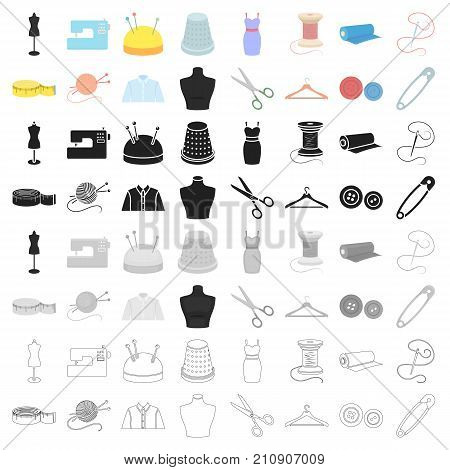 Atelie set icons in cartoon style. Big collection atelie vector symbol stock