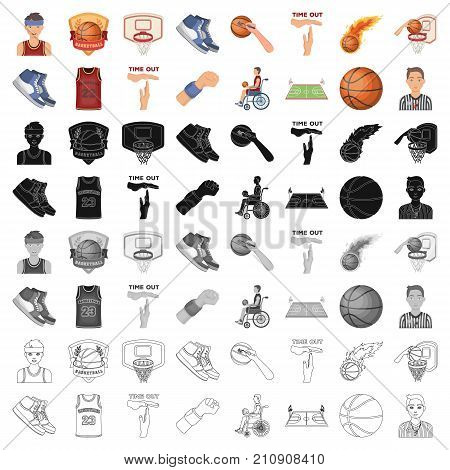 Ball, game, sport, fitness and other icons of basketball. Basketball set collection icons in cartoon style vector symbol stock illustration.
