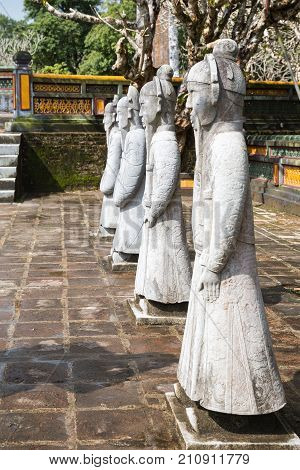 Warrior At Tomb Of Tu Duc In Hue Vietnam