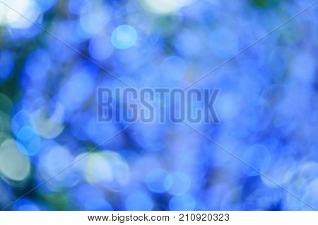 Blue Bokeh Lights, Defocused, Holiday And Festive Background