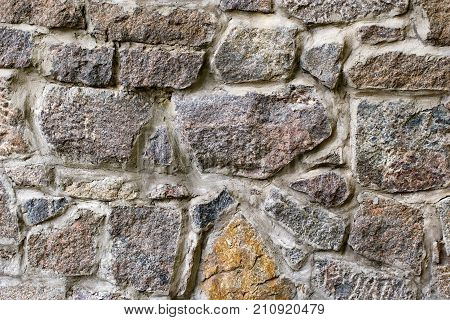 Background Of A Stone Wall Cladding Texture, Brown Stone Bricks