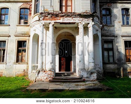 Abandoned palace in Belarus (Zheludok, Grodno region), built in the early twentieth century, example of Art Nouveau style