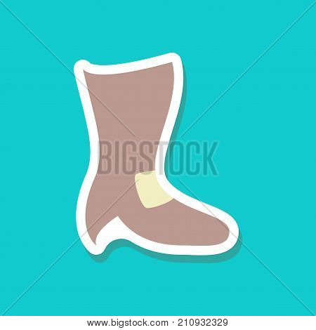 paper sticker fashion footwear High-heeled boots leather fashion