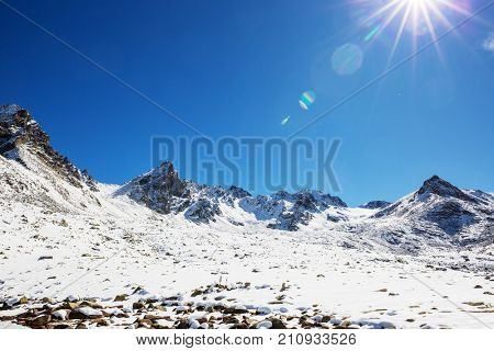 Autumn season in  Kackar Mountains in the Black Sea region of Turkey. Beautiful mountains landscape.
