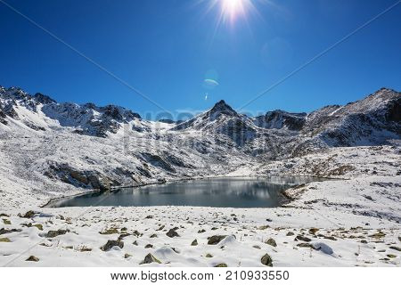Autumn season in  Kackar Mountains in the Black Sea region of Turkey. Beautiful mountains landscape.