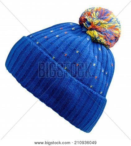 Knitted Hat Isolated On White Background
