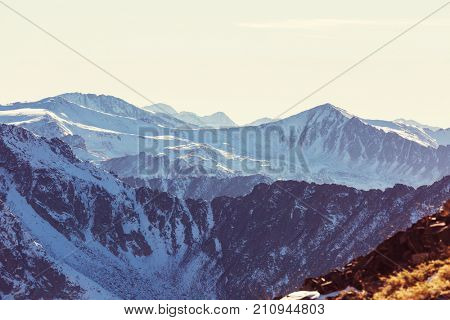 Autumn season in  Kackar Mountains in the Black Sea region of Turkey. Beautiful mountains landscape.