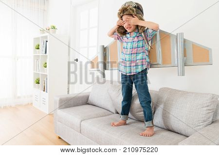 Little Girl Children Wearing Astronaut Costume