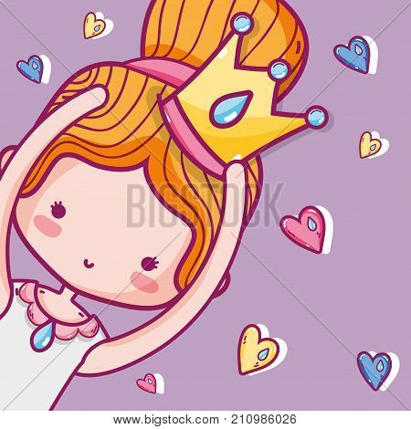 girl practice ballet to elegant preformer vector illustration