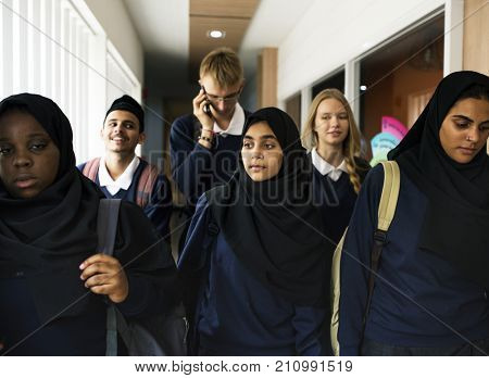 A group of Muslim students