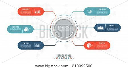 Vector timeline infographics for chart, diagram, web design, presentation, workflow layout
