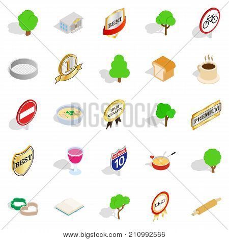 Helvetic icons set. Isometric set of 25 helvetic vector icons for web isolated on white background