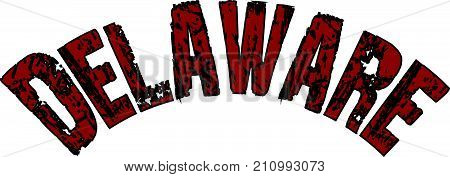 Delaware Text Sign Illustration