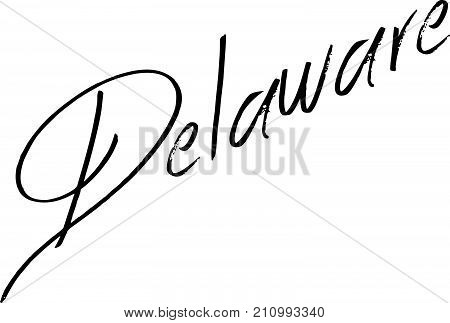 Delaware Text Sign Illustration