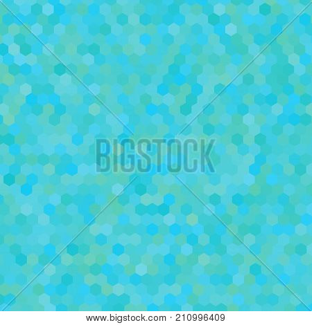Colored illustration with hexagon greenbackground. Ornamental pattern