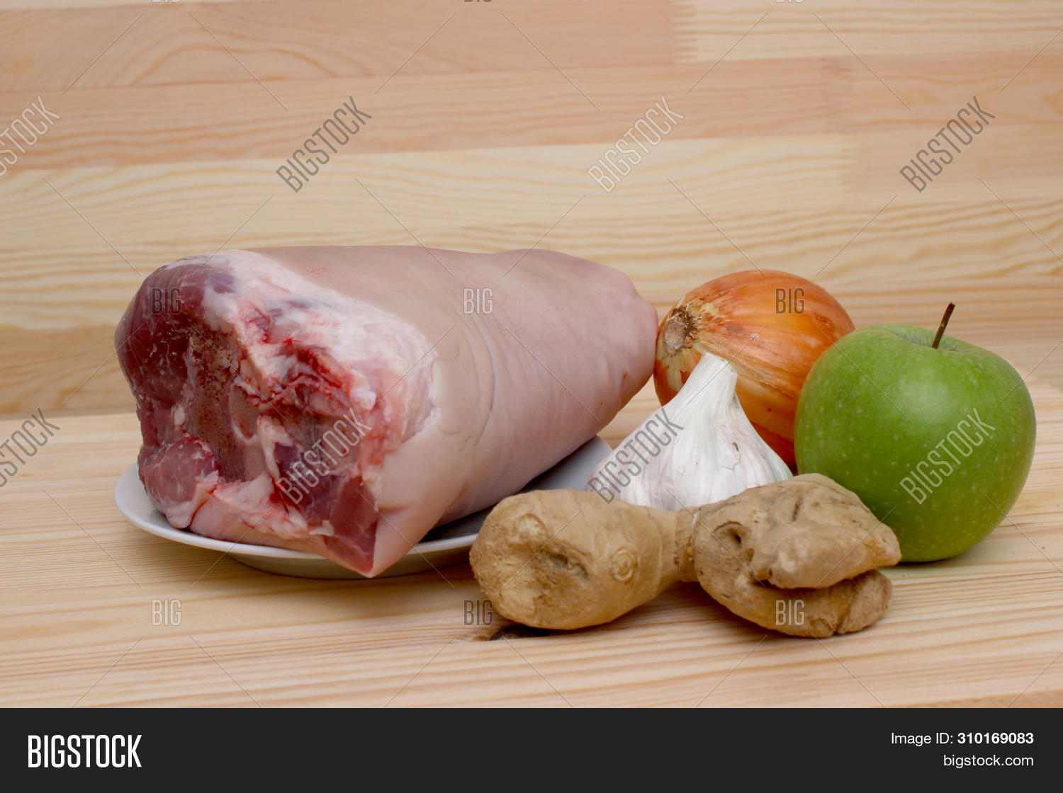 Raw Ham Hock Pork Image Photo Free Trial Bigstock