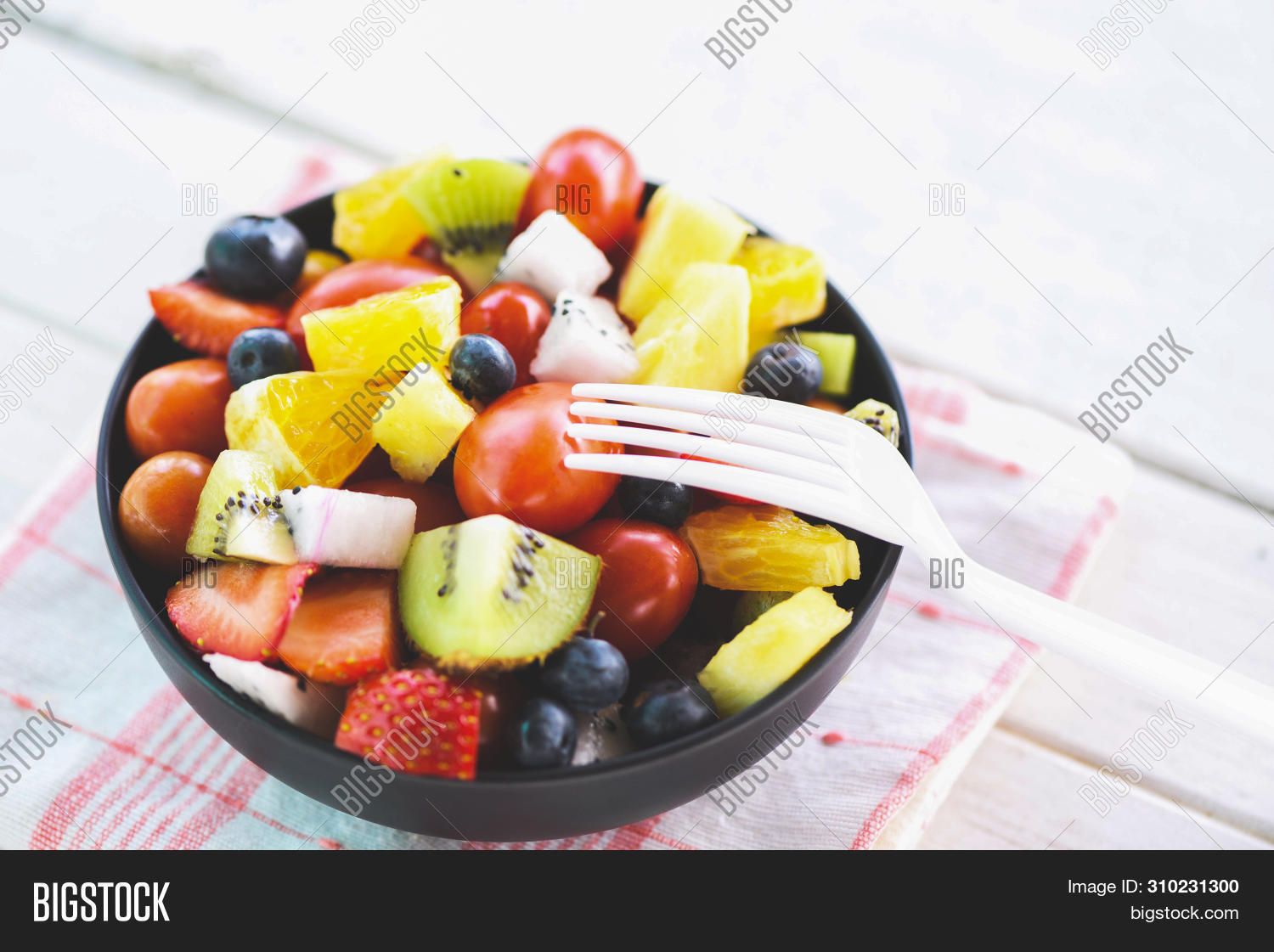 Fruit Salad Bowl Fresh Image & Photo (Free Trial) Bigstock