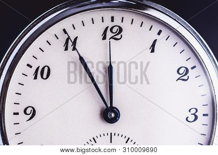 Pocket Watch Like Time Passing Concept. Deadline, Running Out Of Time And Urgency.