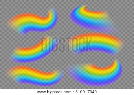 Set Of Transparent Rainbow Design Vector Illustration