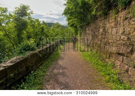 Hike Along The Long-distance Hiking Trail Neckarsteig In Germany