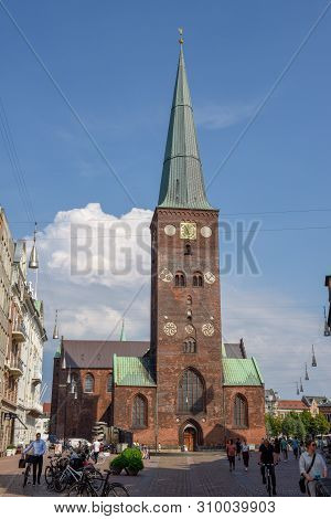 13Th Century Cathedral At Aarhus On Denmark