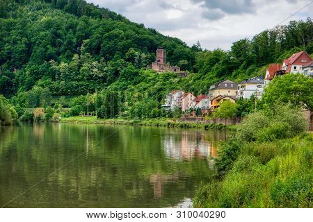 Hike Along The Long-distance Hiking Trail Neckarsteig In Germany