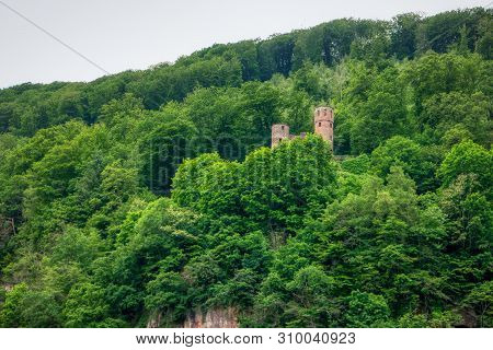 Hike Along The Long-distance Hiking Trail Neckarsteig In Germany