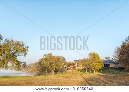 Vrede, South Africa - May 2, 2019: The Restaurant At The Emanzini Country Resort At Vrede, In The Fr