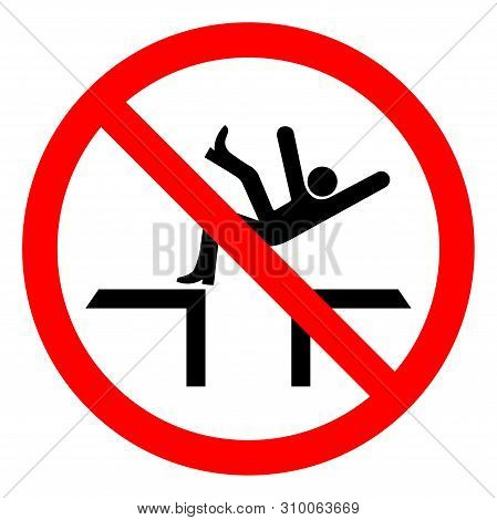 Injury Hazard Fall Hazard Symbol Sign, Vector Illustration, Isolate On White Background Label .eps10