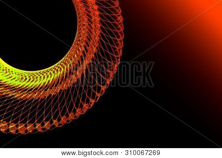 Colorful Abstract Background With Circular Lines In The View