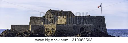 Quince Island, Brittany, France - May 31: Fort De La Conchee - Fortification On The Rocky Island Of 