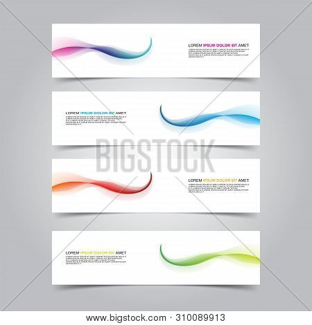 Vector Abstract Banner Design Web Template. Collection Of Web Banner Template. Abstract Geometric We