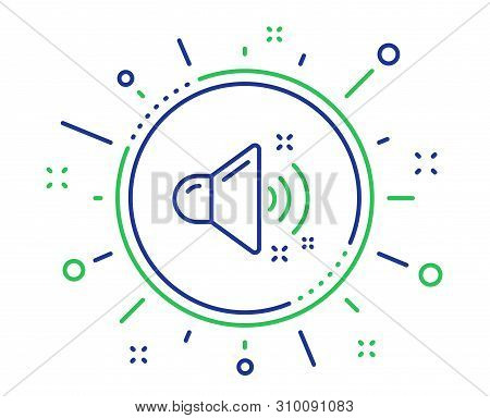 Loud Sound Line Icon. Music Sound Sign. Musical Device Symbol. Quality Design Elements. Technology L