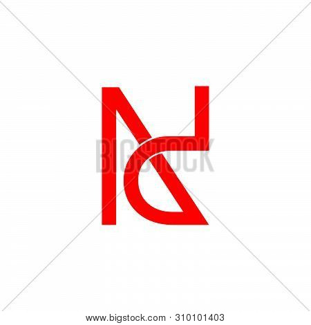 Letter Nd Simple Geometric Line Logo Vector