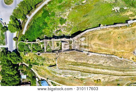 Aerial View Of Gori Fortress In The Shida Kartli Region Of Georgia