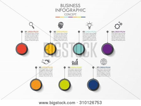 Business Data Visualization. Timeline Infographic Icons Designed For Abstract Background Template Mi