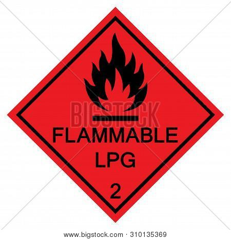 Flammable Lpg Symbol Sign Isolate On White Background,vector Illustration Eps.10