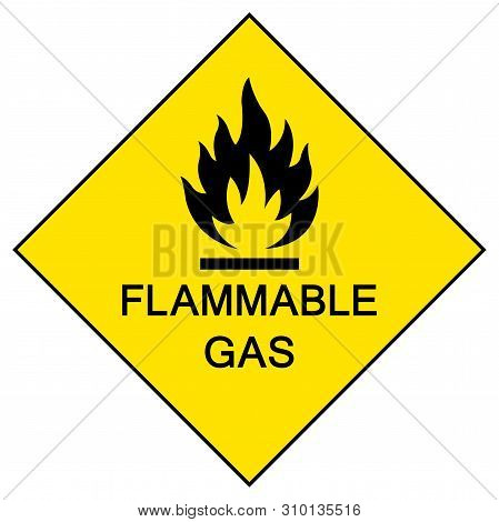 Flammable Lpg Symbol Sign Isolate On White Background,vector Illustration Eps.10