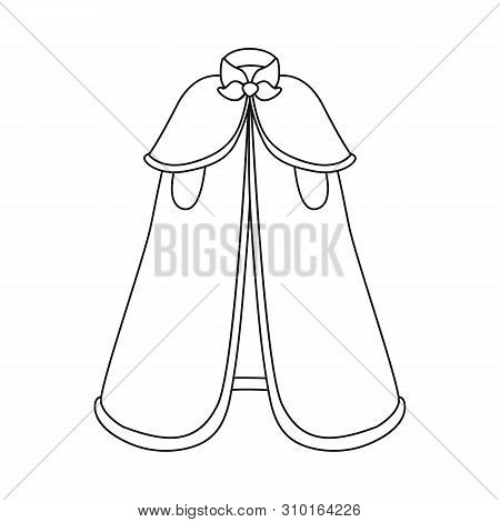Vector Illustration Of Cape And Nobleman Sign. Collection Of Cape And Man Stock Symbol For Web.
