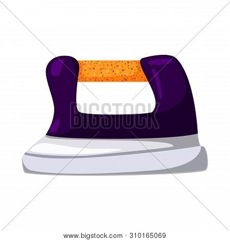 Isolated Object Of Iron And Press Logo. Collection Of Iron And Steam Stock Vector Illustration.