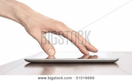 สัมผัสบนดิจิตอลแท็บเล็ตพีซี