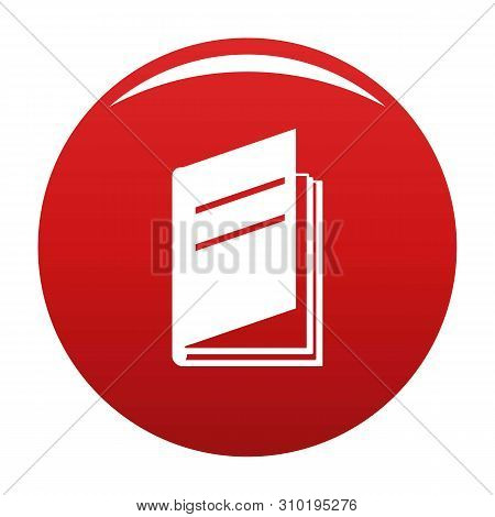 Book Ajar Icon. Simple Illustration Of Book Ajar Vector Icon For Any Design Red