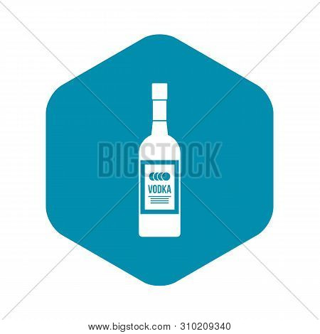 Bottle Of Vodka Icon. Simple Illustration Of Vodka Bottle Vector Icon For Web