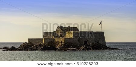 Quince Island, Brittany, France - May 31: Fort De La Conchee - Fortification On The Rocky Island Of 