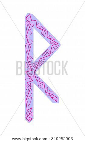 Raido Rune. Ancient Scandinavian Runes. Runes Senior Futarka. Magic, Ceremonies, Religious Symbols. 