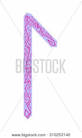Laguz Rune. Ancient Scandinavian Runes. Runes Senior Futarka. Magic, Ceremonies, Religious Symbols. 