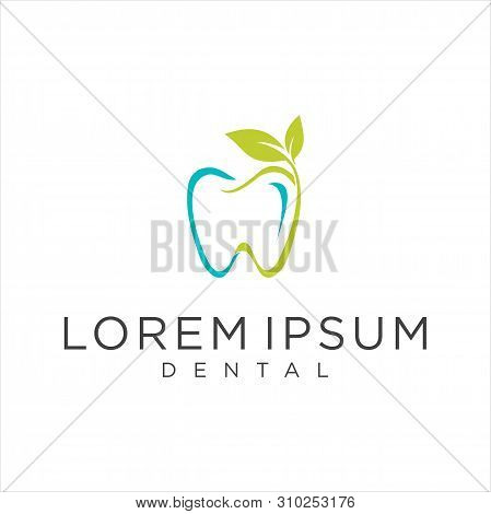 Green Fresh Tooth Dental Leaf Logo Vector
