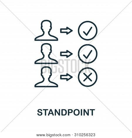 Standpoint Outline Icon. Thin Line Concept Element From Business Management Icons Collection. Creati