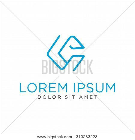Abstract Letter C Typography Vector Logo Stock